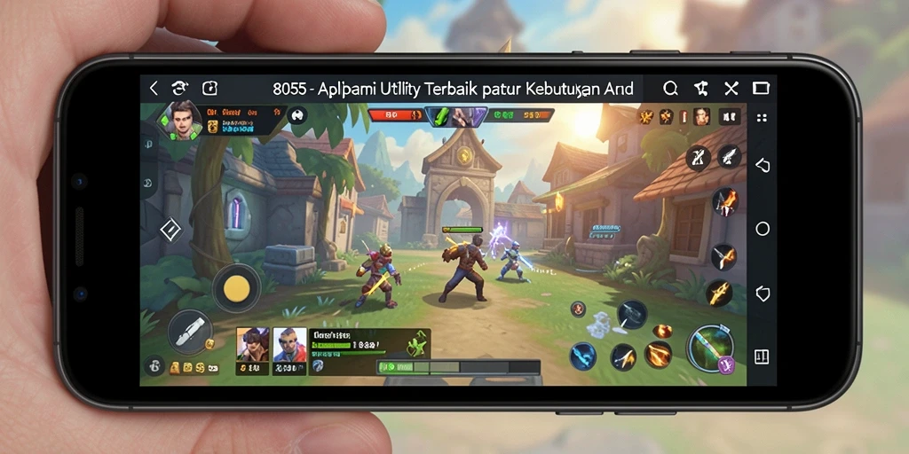 Tampilan utama aplikasi 8055 dengan fitur-fitur Utility yang berguna.