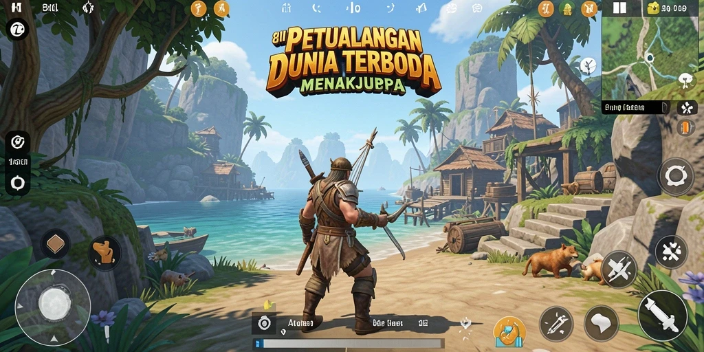 Tampilan gameplay yang menakjubkan dari 8II di dunia terbuka.