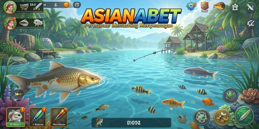 Screenshot gameplay ASIANABET menampilkan keseruan memancing.