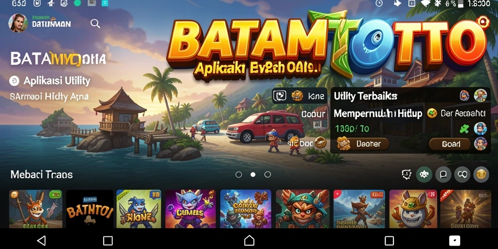 Tampilan antarmuka aplikasi BATAMTOTO dengan fitur-fitur Utility.