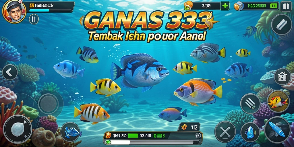 Gameplay seru Tembak Ikan dalam GANAS33 dengan grafis menarik.