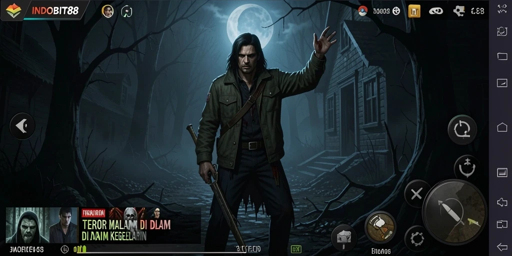 Screenshot yang menunjukkan gameplay menegangkan di INDOBIT88.