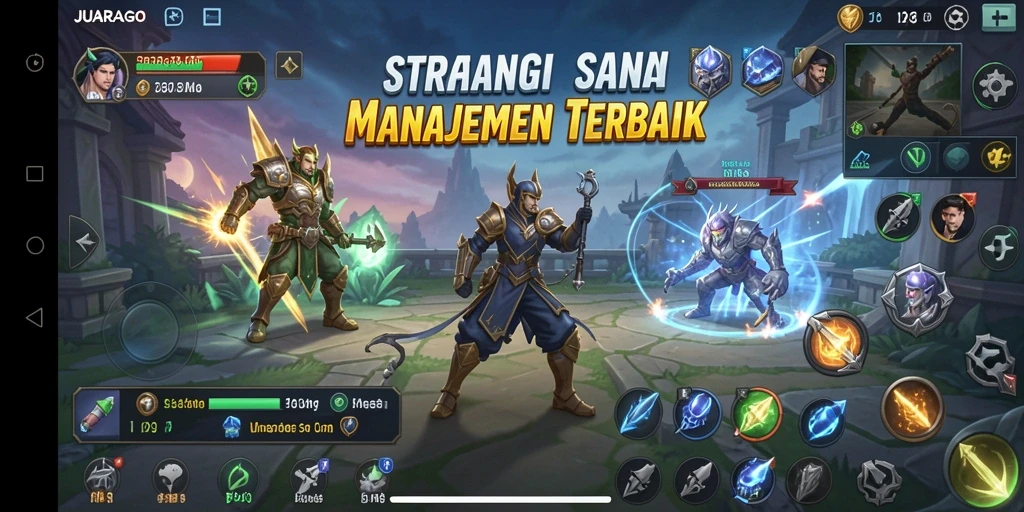 Screenshot gameplay JUARAGO menampilkan pertempuran yang mendebarkan.