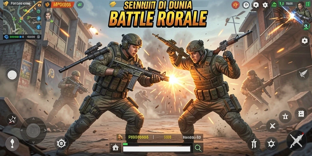 Gameplay seru MPO666 dengan aksi Battle Royale penuh strategi.