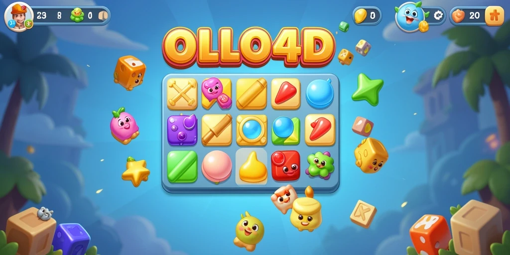 Tampilan gameplay OLLO4D yang seru dan penuh warna.