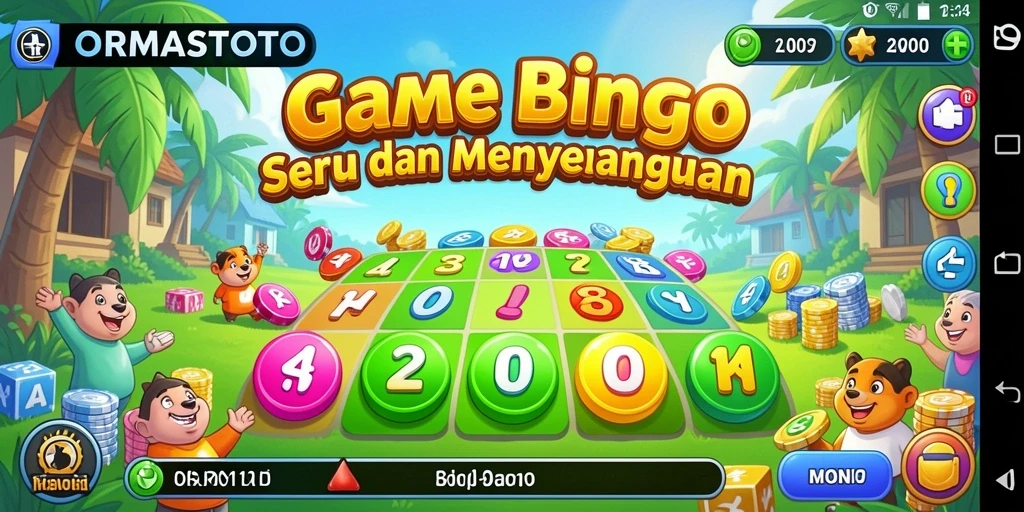 Tampilan menarik gameplay Bingo di ORMASTOTO.