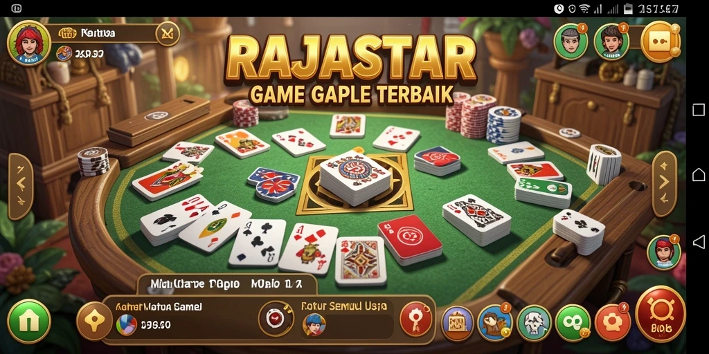 Gameplay RAJASTAR yang seru dan kompetitif dalam Gaple.