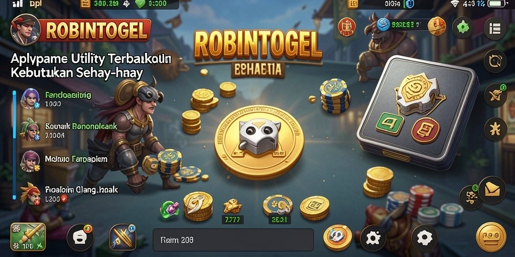 Tampilan antarmuka pengguna ROBINTOGEL yang menarik dan fungsional.