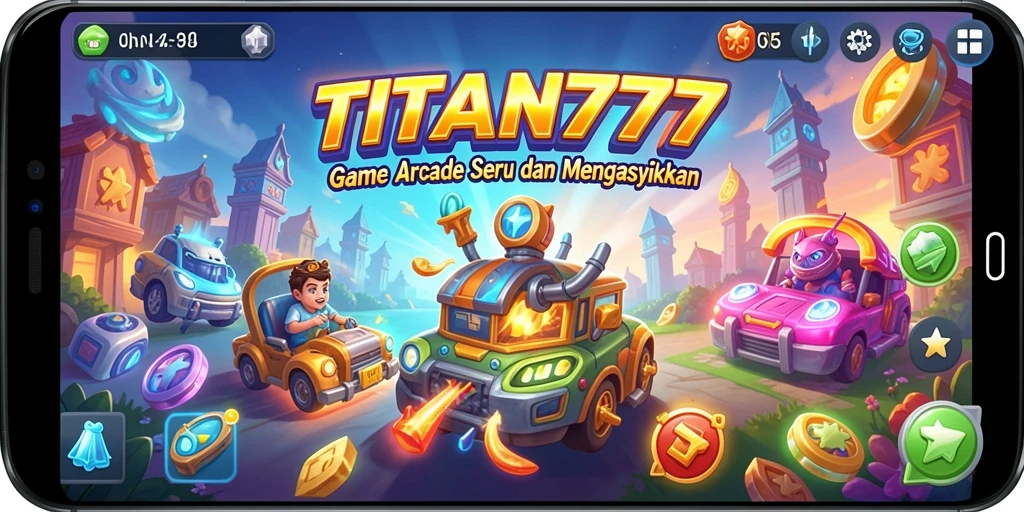 Tampilan gameplay seru dan penuh aksi di TITAN777.